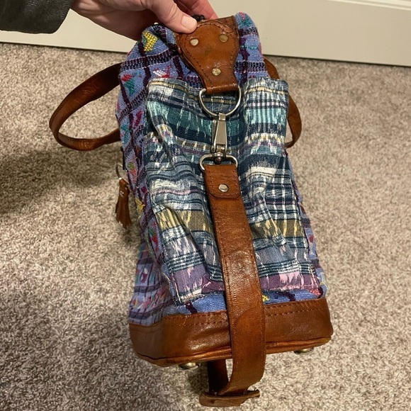 Nena & Co. OOAK The Perfect Bag crossbody tote blue with arrows handmade - Picture 13 of 13